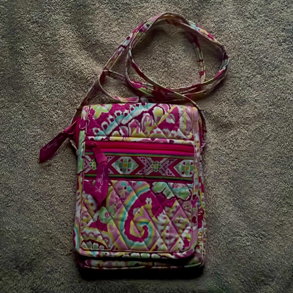 Vera Bradley Pink/Aqua Crossbody Purse